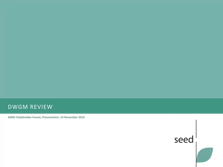 dwgm review