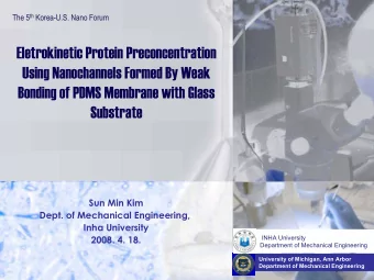 Eletrokinetic Protein Preconcentration  Using Nanochannels Formed By Weak  Bonding of PDMS Membrane