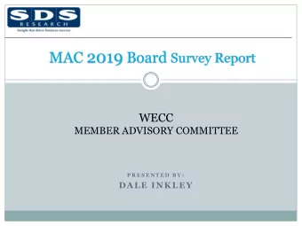 Project Overview:  SDS received a total of 18 online interviews with MAC members in 2019.  A