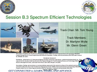 Session B.3 Spectrum Efficient Technologies  Track Chair: Mr. Tom Young  Track Chair  Track