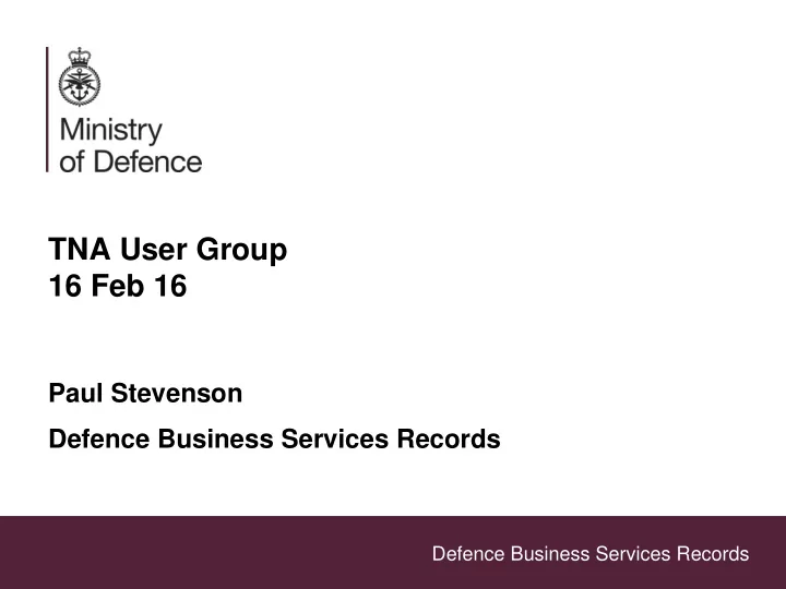 tna user group 16 feb 16