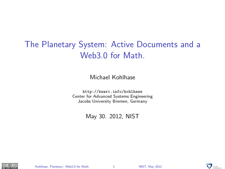 the planetary system active documents and a web3 0 for