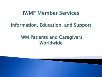 1  2  1994  94  WM Support  ort Group  p started  ed by Arnie  ie  Smokler  ler with 21 members