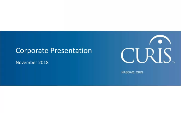 corporate presentation
