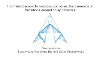 From microscopic to macroscopic noise: the dynamics of  transitions around noisy networks  George