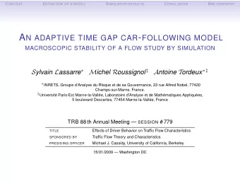 Partners  GARIG  Groupe dAnalyse du RIsque et de sa Gouvernance.  One of the 19 research