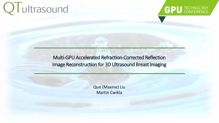 multi gpu accelerated refraction corrected reflection