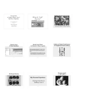 Growing Fruit  Growing Fruit  What Is 'Cold'  in Northern Ontario's Zone 3  in Northern Ontario's