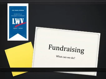 Overarching Principles 0 Fundraising should be donor focuseduse you a lot! 0 Keep it