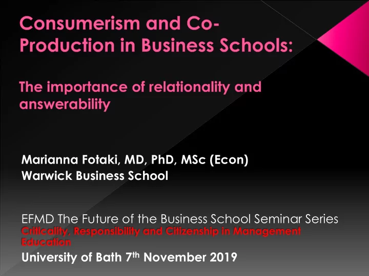 warwick business school
