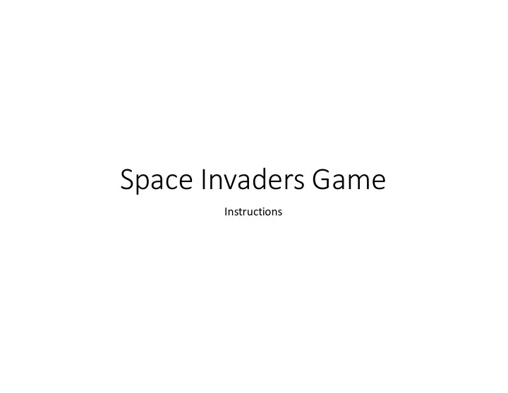 space invaders game