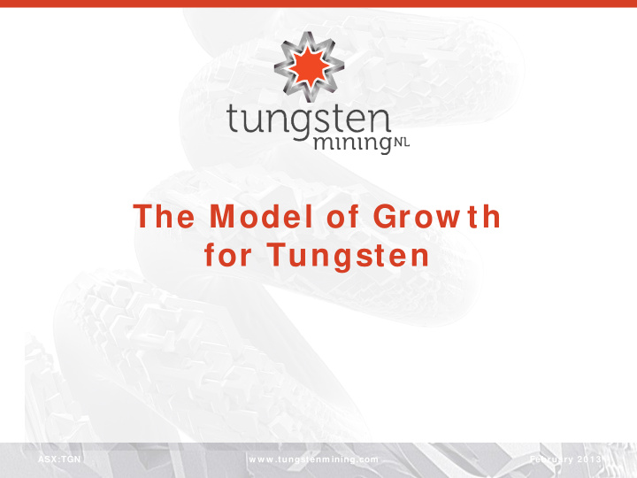 the model of grow th for tungsten