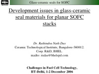 development issues in glass ceramic seal materials for