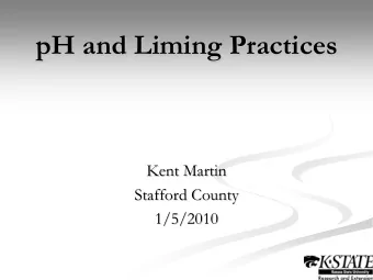pH and Liming Practices  pH and Liming Practices  Kent Martin  Kent Martin  Stafford County