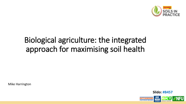 biological agriculture the integrated