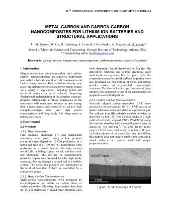 METAL-CARBON AND CARBON-CARBON  NANOCOMPOSITES FOR LITHIUM-ION BATTERIES AND STRUCTURAL