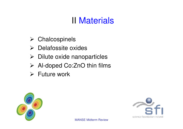 ii materials