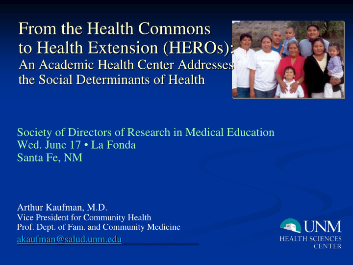 from the health commons to health extension heros