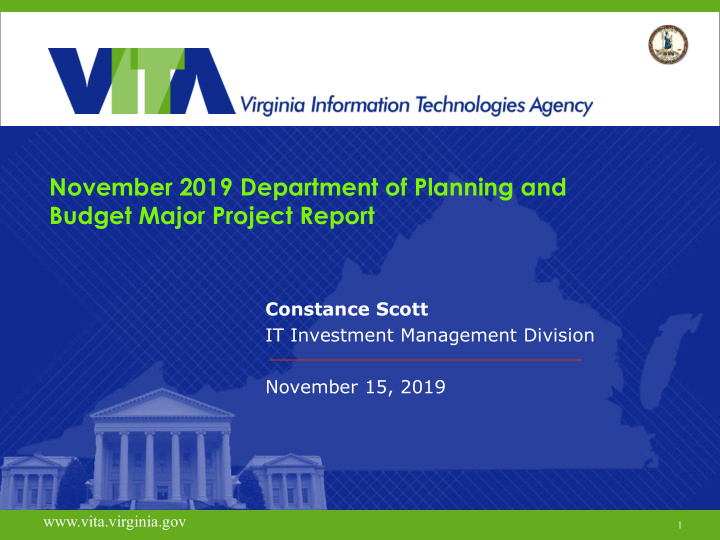 november 2019 department of planning and budget major