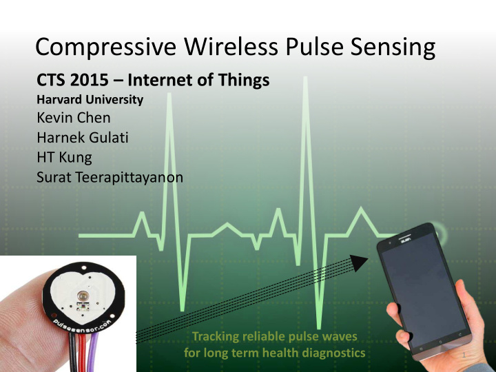 compressive wireless pulse sensing