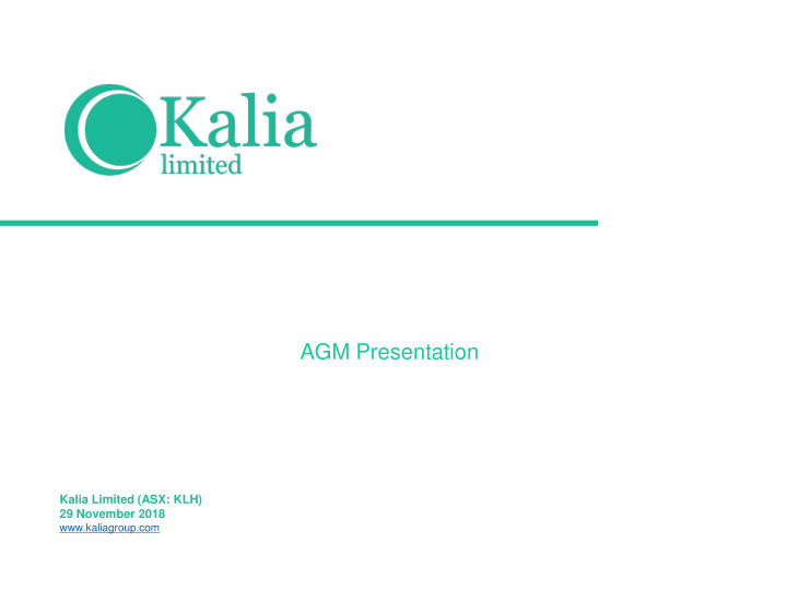 agm presentation