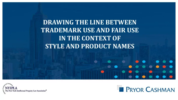 trademark use and fair use