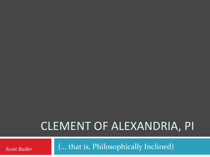 clement of alexandria pi
