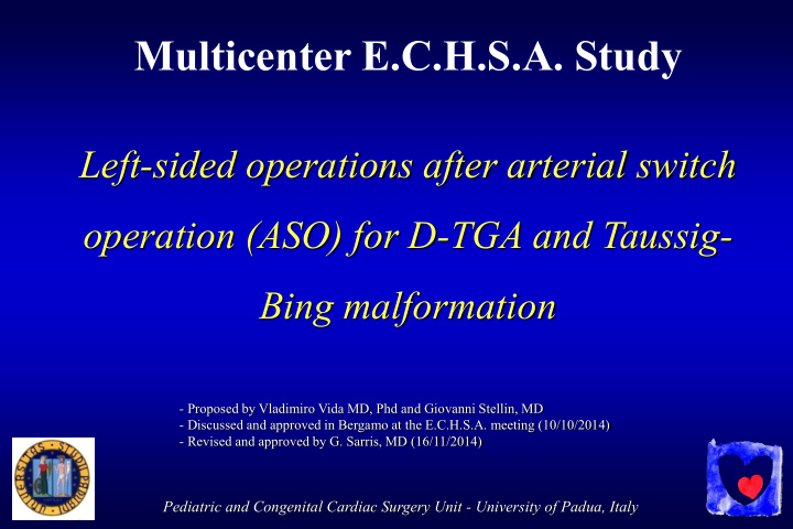 multicenter e c h s a study