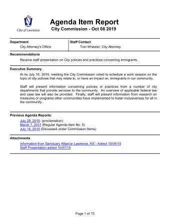 Page 3 of 73  services and protection for all members of [our] community, including immigrants and