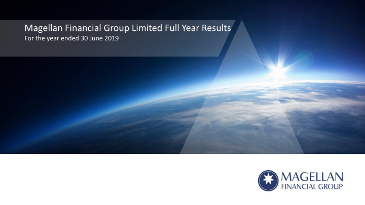 magellan financial group limited full year results