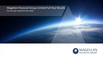 Magellan Financial Group Limited Full Year Results  For the year ended 30 June 2019  Introduction
