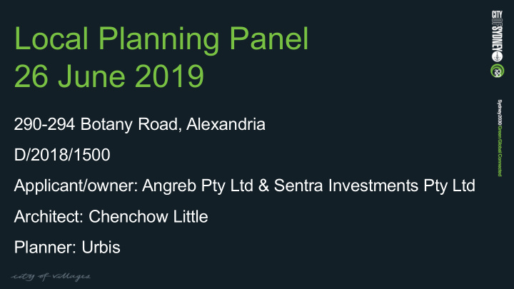 local planning panel 26 june 2019