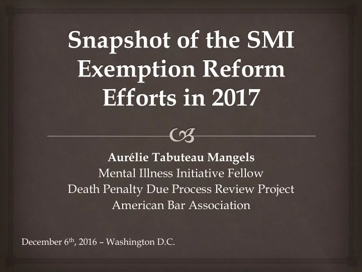 mental illness initiative fellow