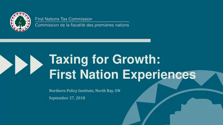 taxing for growth