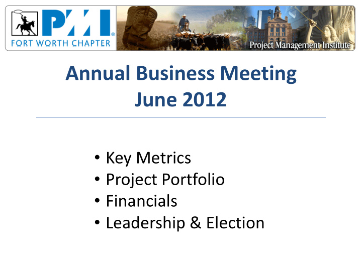 annual business meeting june 2012