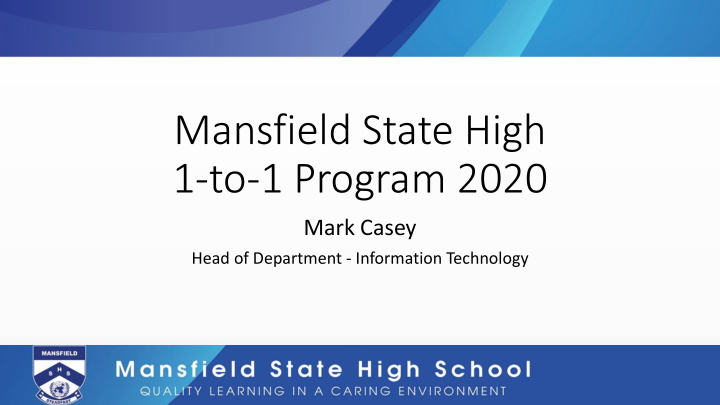 mansfield state high