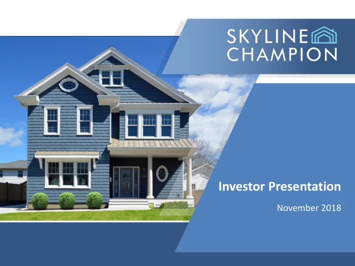 investor presentation