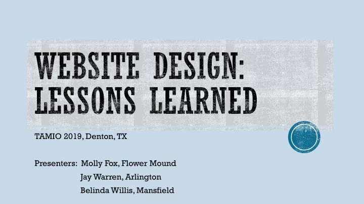 tamio 2019 denton tx presenters molly fox flower mound