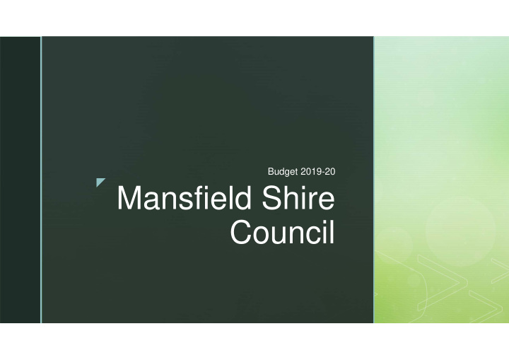 mansfield shire