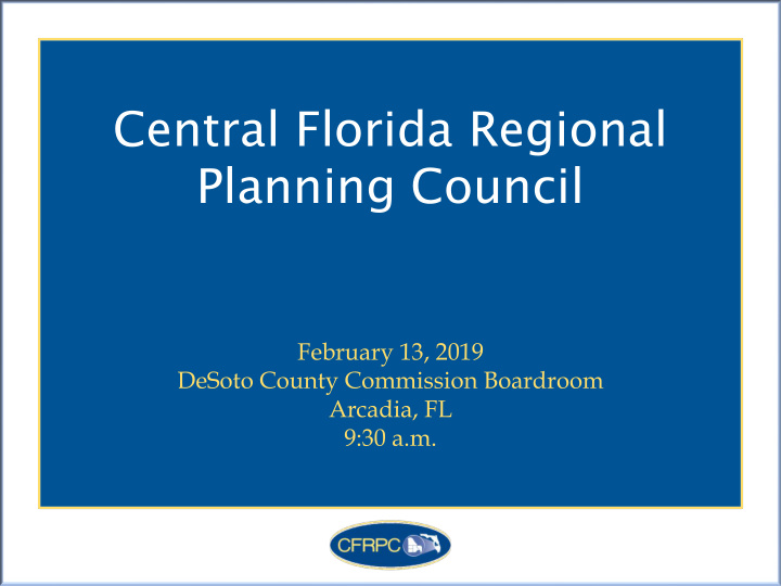 central florida regional planning council