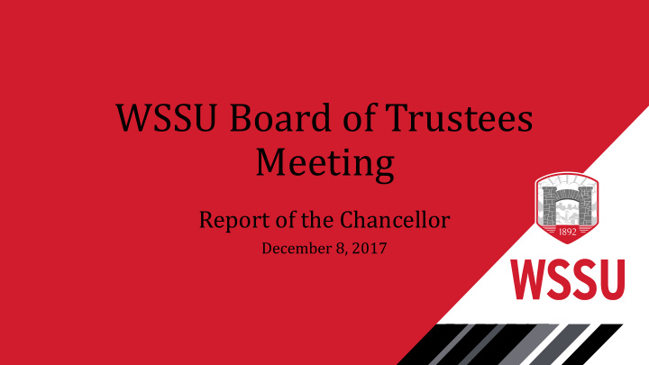 wssu board of trustees meeting