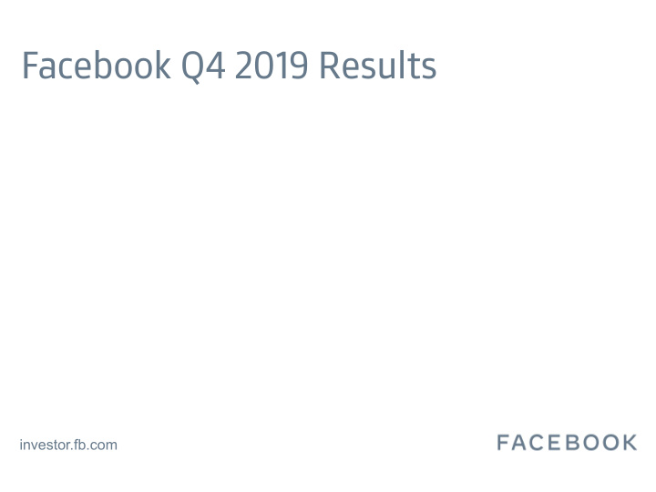 facebook q4 2019 results