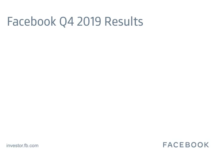 facebook q4 2019 results