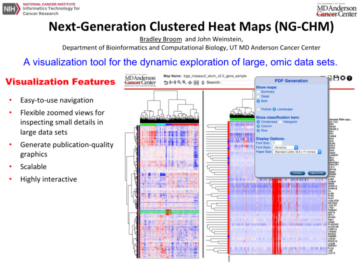 next generation clustered heat maps ng chm