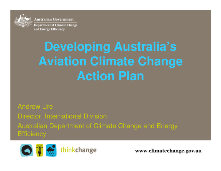 developing australia s aviation climate change action plan