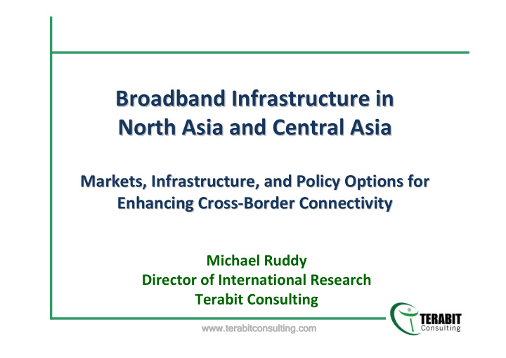 broadband infrastructure in broadband infrastructure in