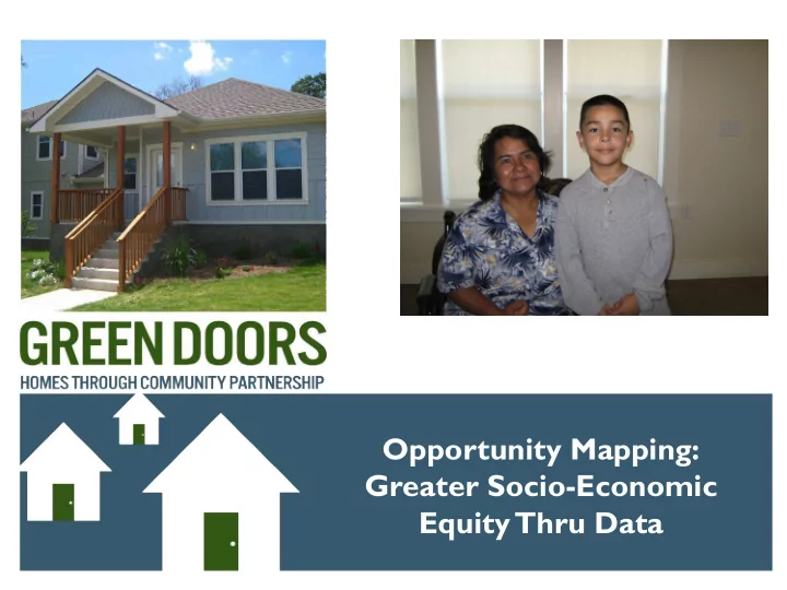 opportunity mapping greater socio economic equity thru