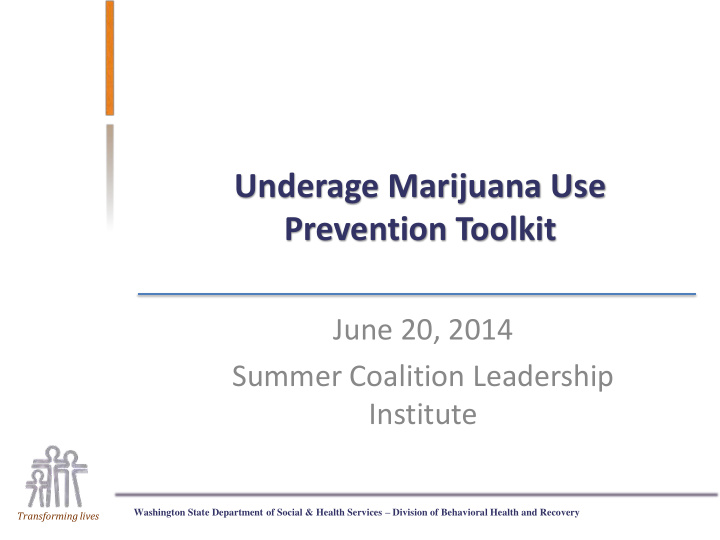 underage marijuana use prevention toolkit