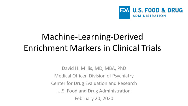 enrichment markers in clinical trials