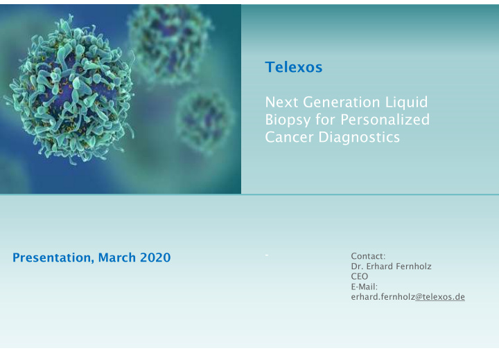 telexos next generation liquid biopsy for personalized